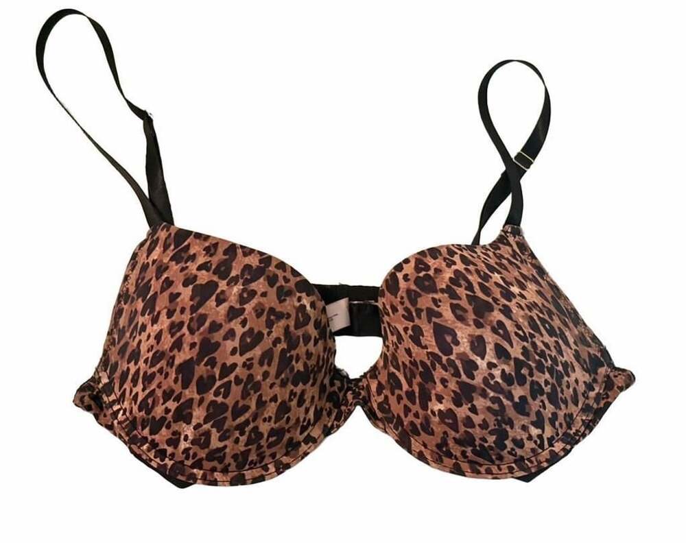 Juicy Couture Y2K Animal Print Bra Size 34C Leopard Intimates Lingerie Boudoir